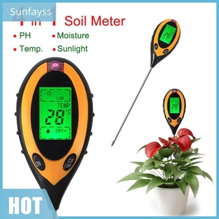 Sf máy đo độ ẩm, nhiệt độ / độ ẩm 4 trong 1 có màn hình lcd chuyên dụng cho đất trồng trong vườn