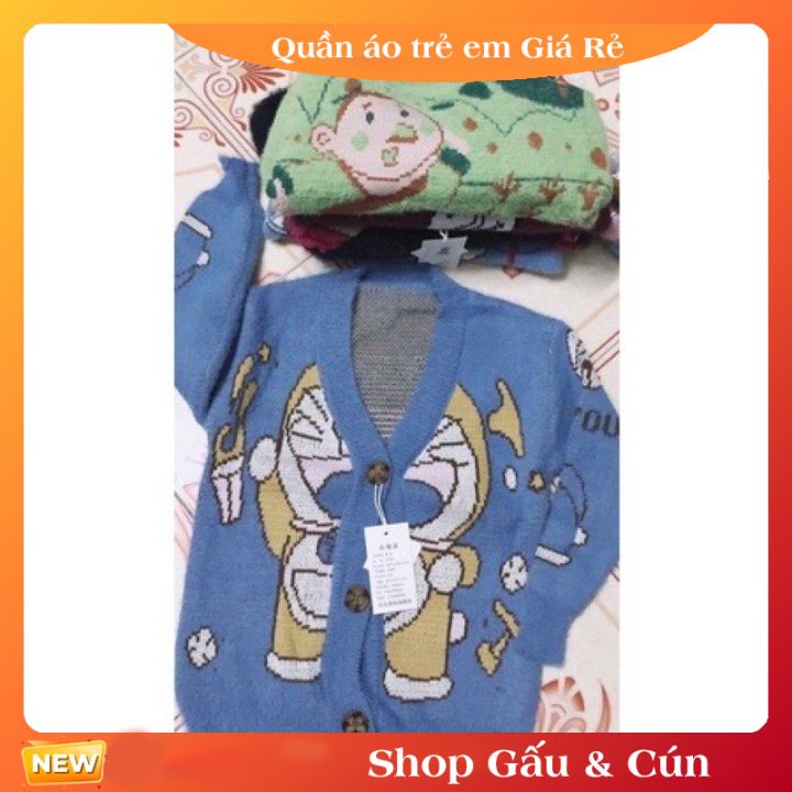 Áo khoác cadigan len lông thỏ cho bé trai bé gái hàng Quảng Châu new 100% dệt cao cấp 23-24kg
