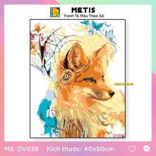 Tranh tô màu số hoá METIS Tranh Động Vật Con Cáo DV038 - Hàng Chính Hãng
