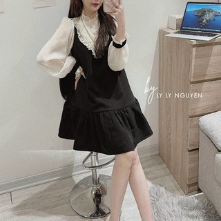 Đầm đuôi cá phối cổ bèo