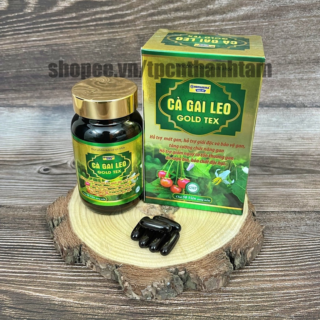 Bổ gan Cà Gai Leo GOLDTEX hỗ trợ giải độc gan,làm mát gan, hạ men gan