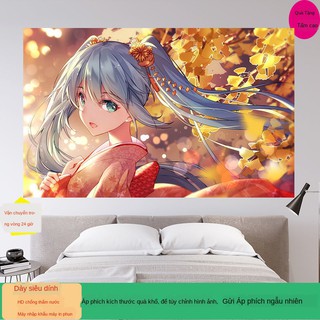 ☄✷Hatsune Miku anime ngoại cỡ áp phích dán tường hai chiều cô gái phòng ký túc xá hình nền bức tranh không thấm