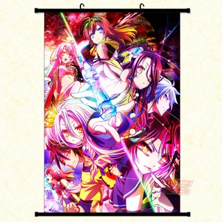 Poster vải anime No game no life 30x45 tranh vải
