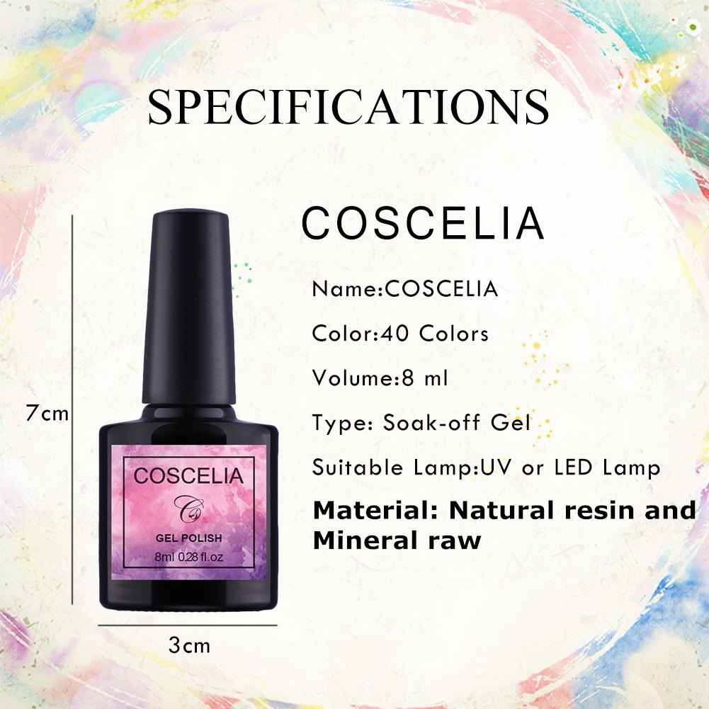 [Hàng mới về] Gel Sơn Móng Tay Coscelia 8ml / 0.27oz Nhiều Màu Tùy Chọn