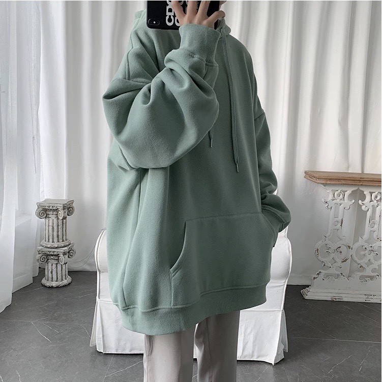 Áo hoodie trơn nỉ bông HARIQUEEN