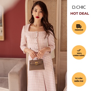 D.chic 160346-áo vest lửng cổ vuông sâu dáng ôm