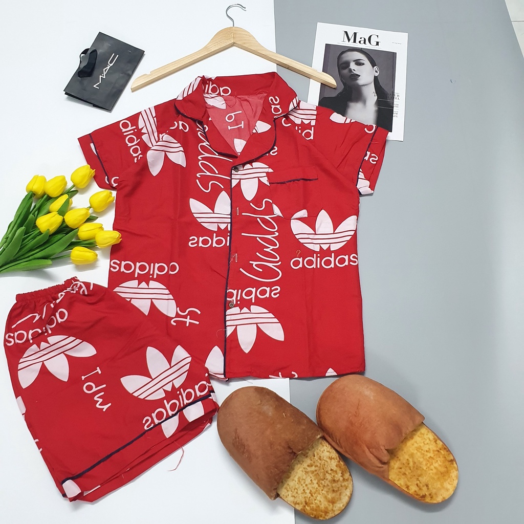 Đồ bộ nữ CARY,bộ pijama kate lụa tay cộc quần dài chất mát cho mùa hè | BigBuy360 - bigbuy360.vn