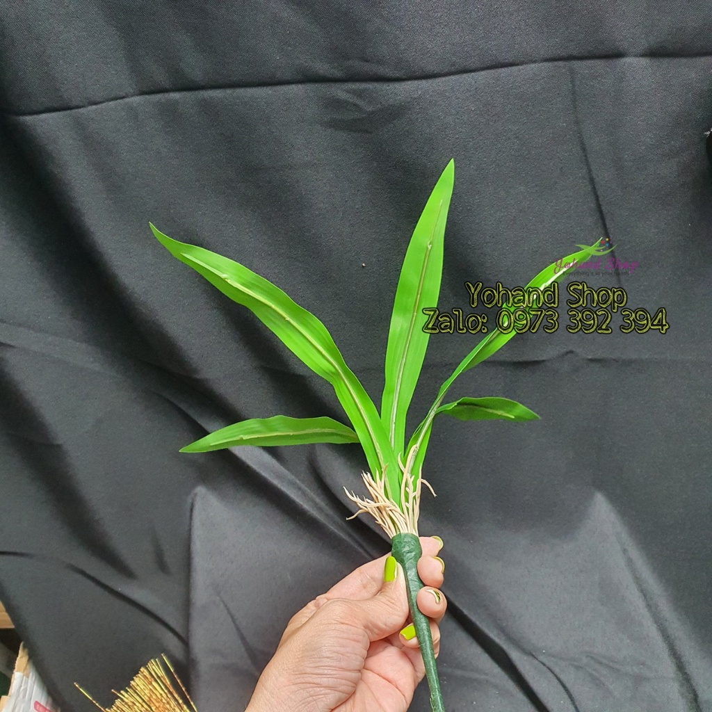 Lá lan giả trang trí, decor chụp ảnh, lá lai ơn, lá lan dài