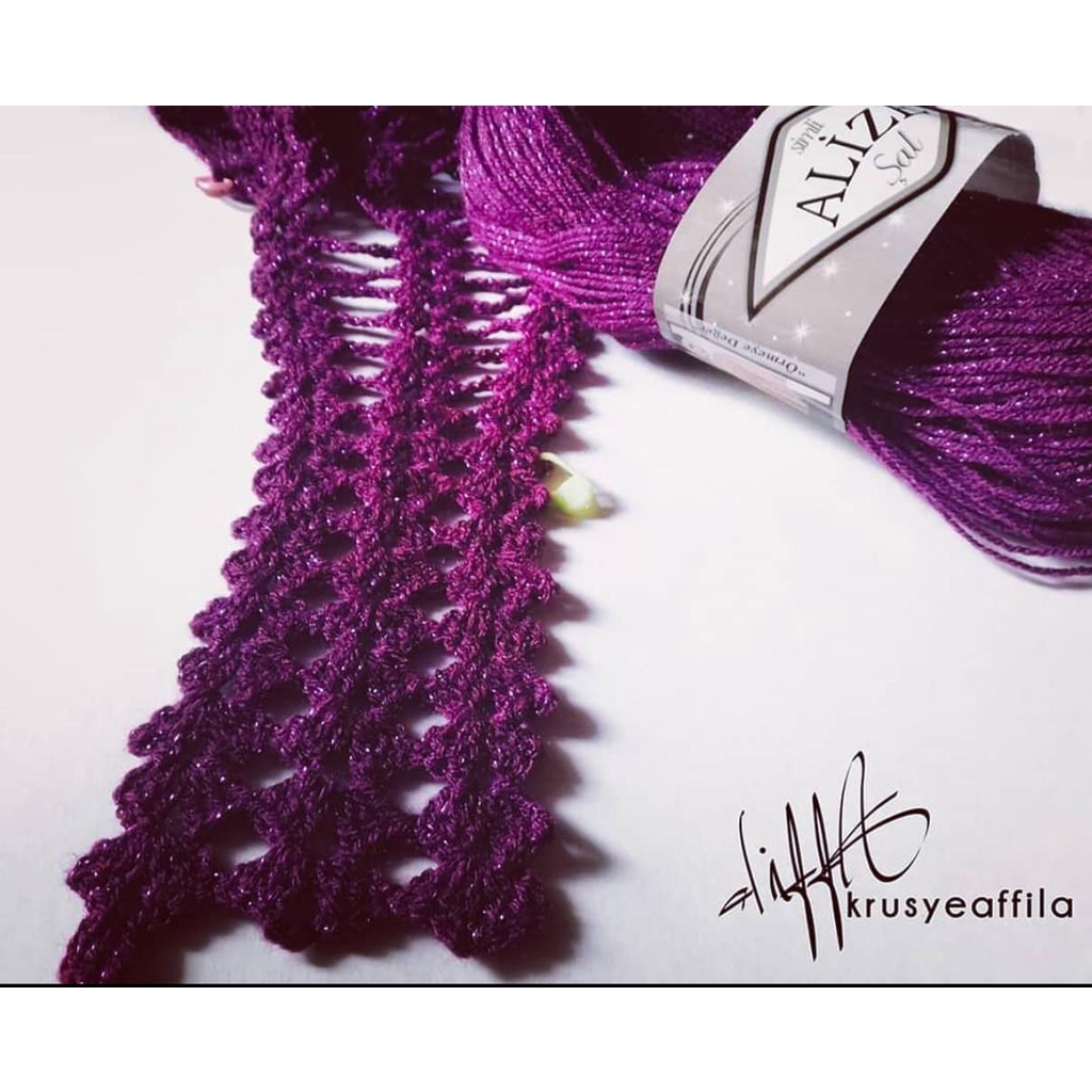 Len nhũ siêu dôi SAL SIMLI nhập khẩu từ Alize Yarns, đan móc khăn, áo, váy siêu xinh