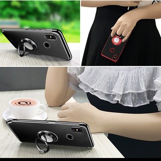 For Xiaomi Mi Mix 2S Ring Stand Soft Plating Clear Cover