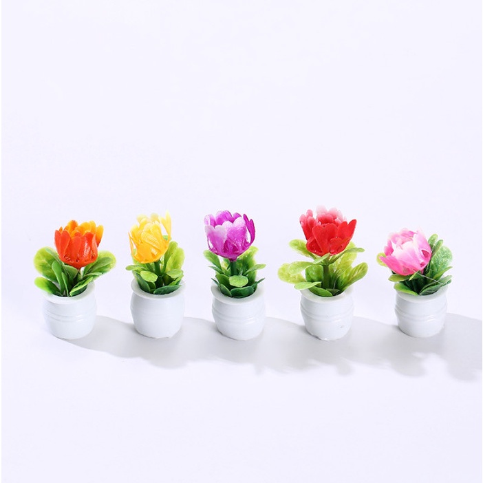 Mô hình chậu hoa trang trí nội thất nhà mô hình, nhà que kem, dollhouse