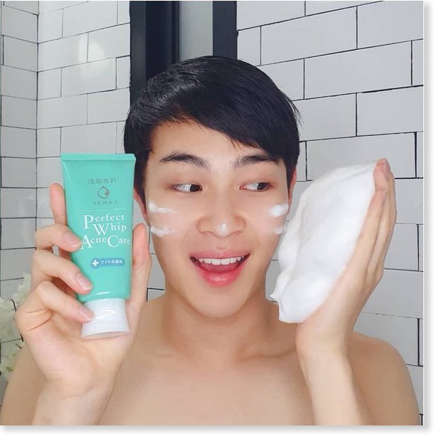 [Mã chiết khấu giảm giá sỉ mỹ phẩm chính hãng] Sữa Rửa Mặt Hoa Cúc Dành Cho Da Mụn Senka Perfect Whip Acne Care 100g