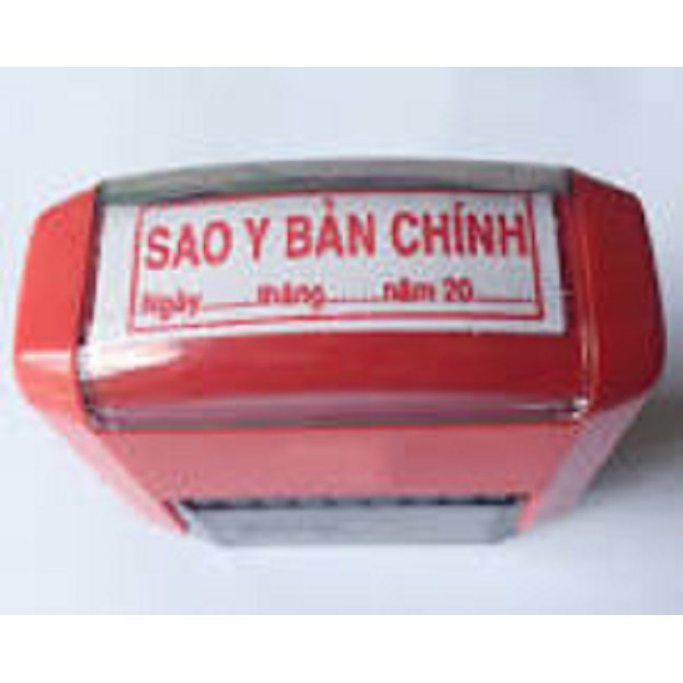 Con dấu liền mực Sao Y Bản Chính có ngày tháng năm