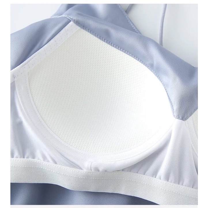 Áo 2 dây hai dây lụa liền bra sẵn mút ngực bên trong có thể mặc phối blazer, sơ mi công sở