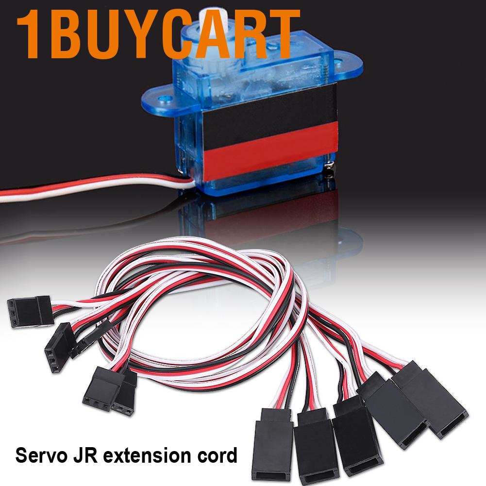 1buycart with 3 Pins Tough and Durable 5Pcs/Set Servo Extension Cable  Cord 3-Pin Male to Female for Rc Model Airplane