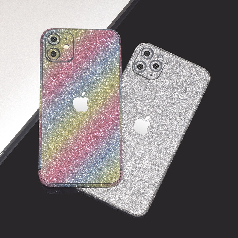Miếng dán phim bảo vệ Glitter Powder cho iPhone 11 Pro Max Vỏ bảo vệ da chống xước toàn thân cường lực