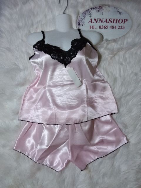 (45 - 58 ký) BỘ NGỦ HAI DÂY PHI BÓNG PHỐI REN (hình thật + video shop) | BigBuy360 - bigbuy360.vn