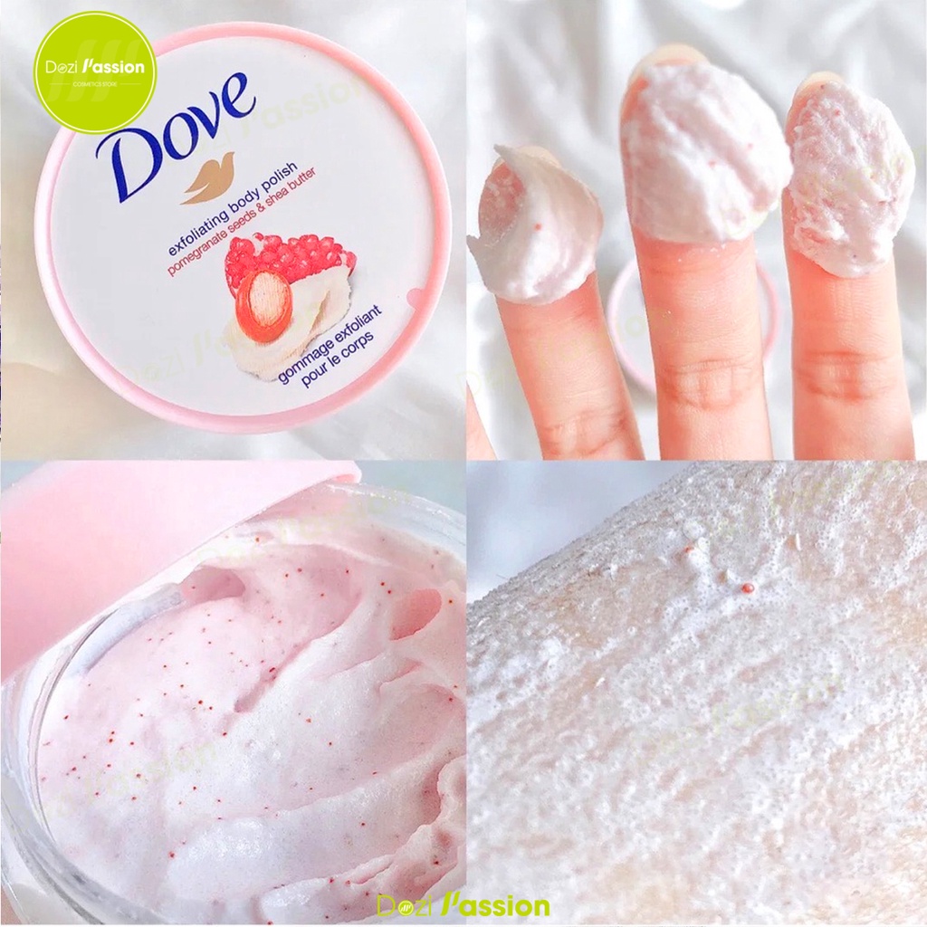 [BẢN MỸ] Tẩy Tế Bào Chết Dove Toàn Thân, Dưỡng Ẩm, Dưỡng Trắng, Làm Mịn Da - Dove Exfoliating Body Polish 298g