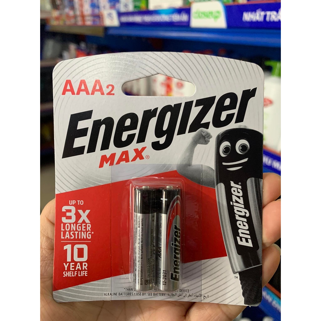 Pin Energizer Max AA2 / AAA2 1.5V chính hãng vỉ 2 viên