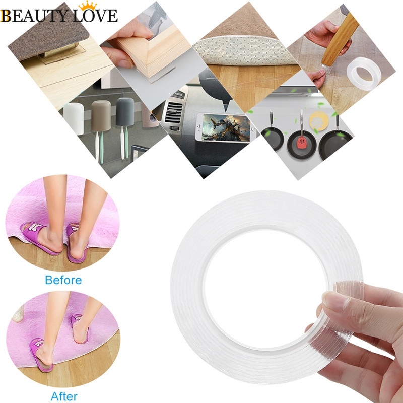 Cuộn Băng Keo Hai Mặt Trong Suốt Chống Trượt Tiện Dụng