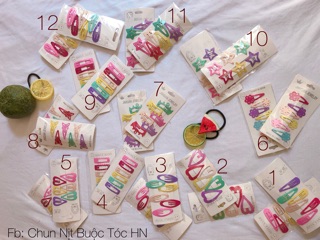 Set kẹp tóc tuổi thơ màu sắc