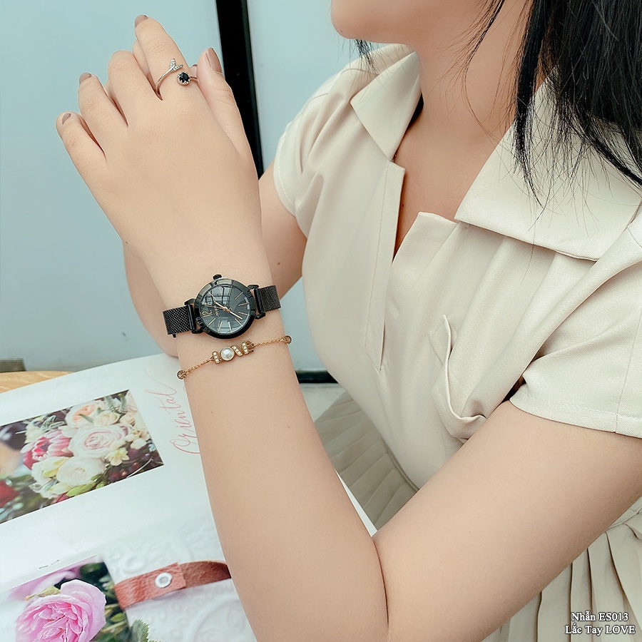 Đồng hồ nữ Julius Ja-732K (Full Đen)