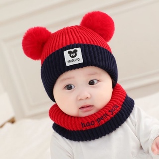 Sét nón len khăn quàng cổ micky