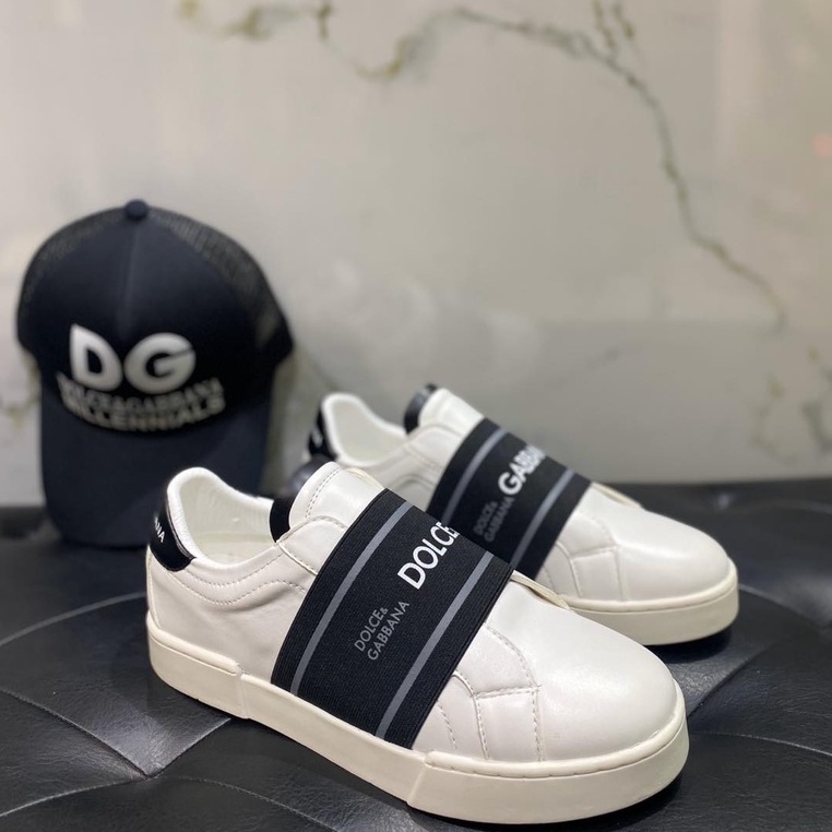 Giày Slipon Dolce Gabbana sc logo tag vải fullbox