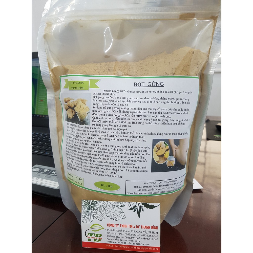 Bột Gừng 100% Nguyên Chất  1kg - Thảo Dược Uy Tín