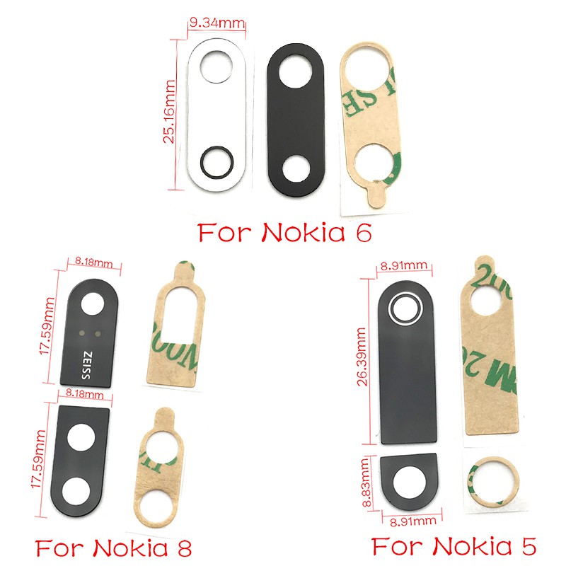 Set 2 Miếng Dán Bảo Vệ Camera Sau Điện Thoại Nokia 5 6 8 7 Plus X5 X6 X7