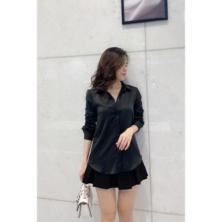 Áo sơ mi dài tay vải lụa cao cấp basic - 92Wear