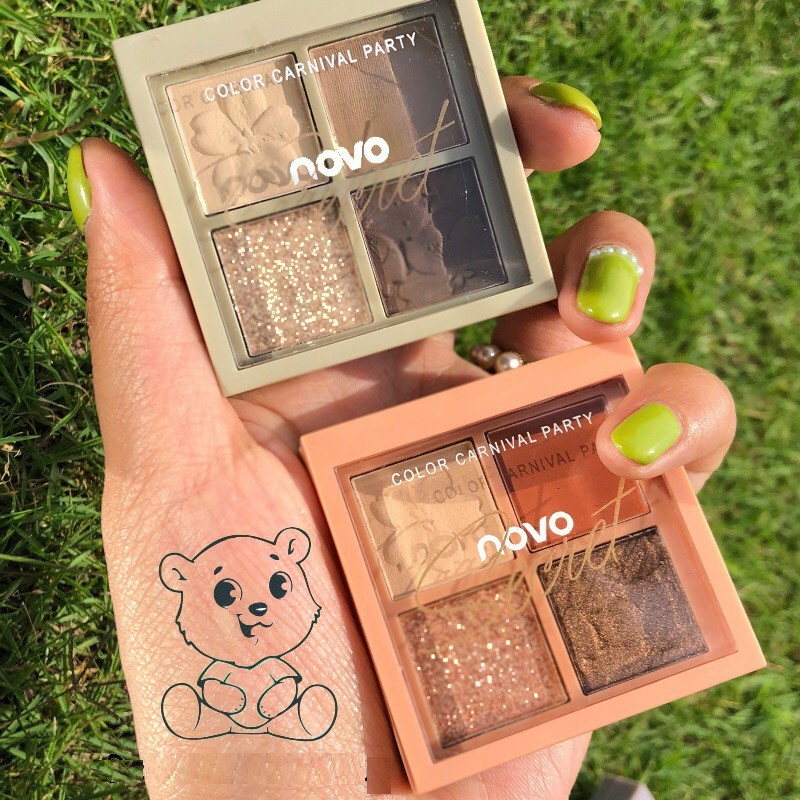 🌈🥑🍓 Hộp Nhũ Mắt Cao Cấp 4 Ô Màu Color Carnival Party Novo.5330 Secret - Y388-D7T2 | BigBuy360 - bigbuy360.vn