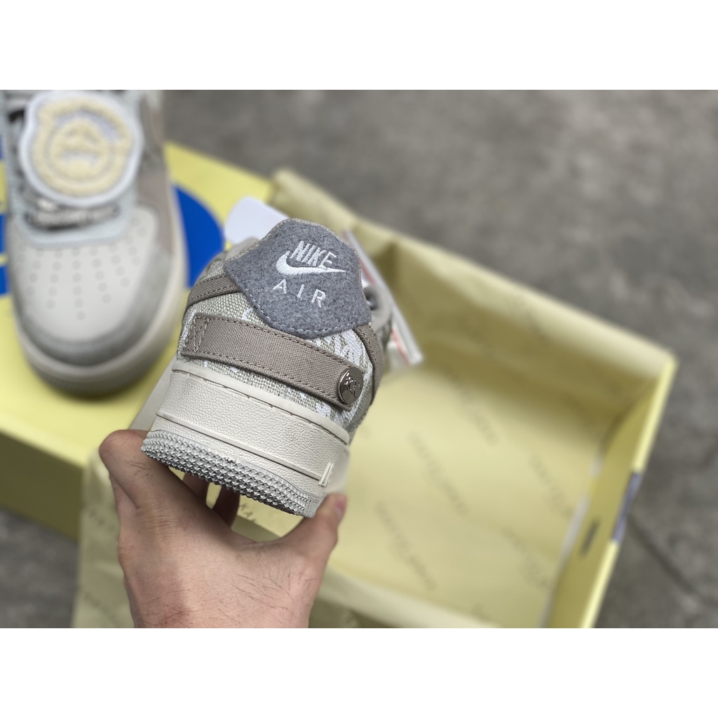 [HÀNG FULL BOX + BILL] Giày Thể Thao/ Sneaker Nam Nữ AF1 Travis Scott Grey White Trắng Xám Bản Trung Cao Cấp | BigBuy360 - bigbuy360.vn