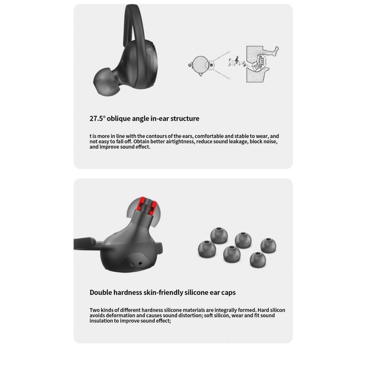 Thể thao Bluetooth-Tương Thích Tai Nghe Không Dây với Mic IPX5 Không Thấm Nước Móc Tai Bluetooth Tai Nghe Tai Nghe Hifi Stereo Âm Nhạc Earbuds cho Điện Thoại 『 rccu 』