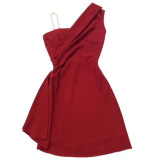 Đầm dự tiệc lệch vai 1 bên chuổi