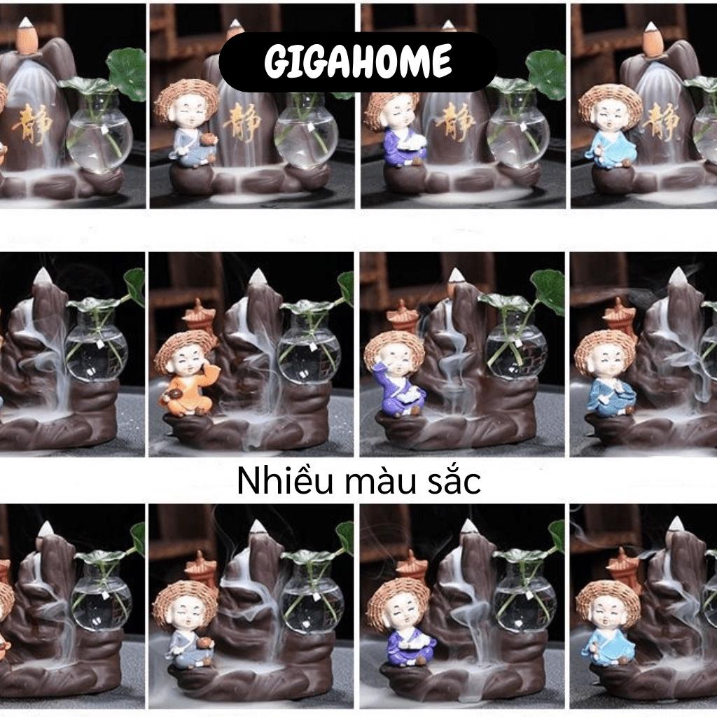 Bộ Tượng Chú Tiểu GIGAHOME Combo 4 Tượng Chú Tiểu Đội Nón Trang Trí Xe Hơi, Bàn Làm Việc 9657