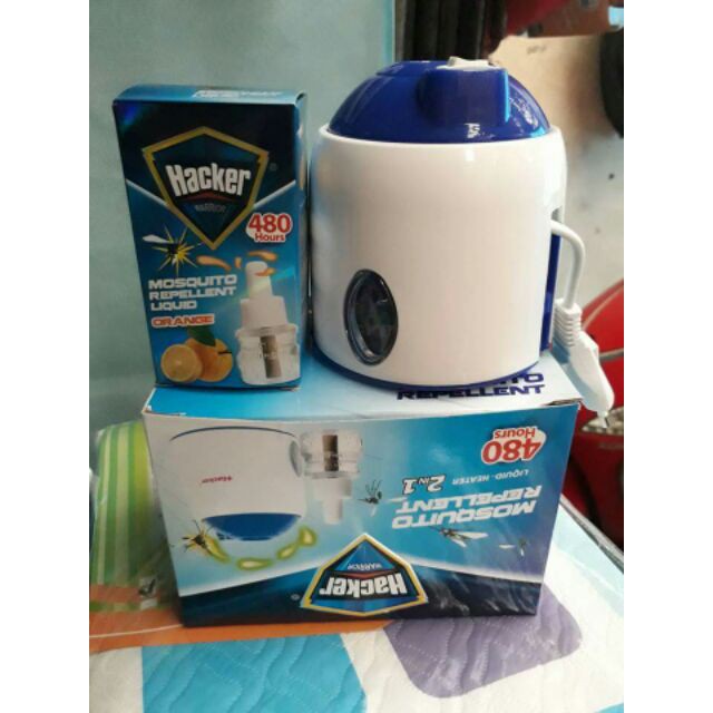 [ SALE TƯNG BỪNG]  Máy đuổi muỗi và côn trùng bằng tinh dầu Hacker + kèm tinh dầu.