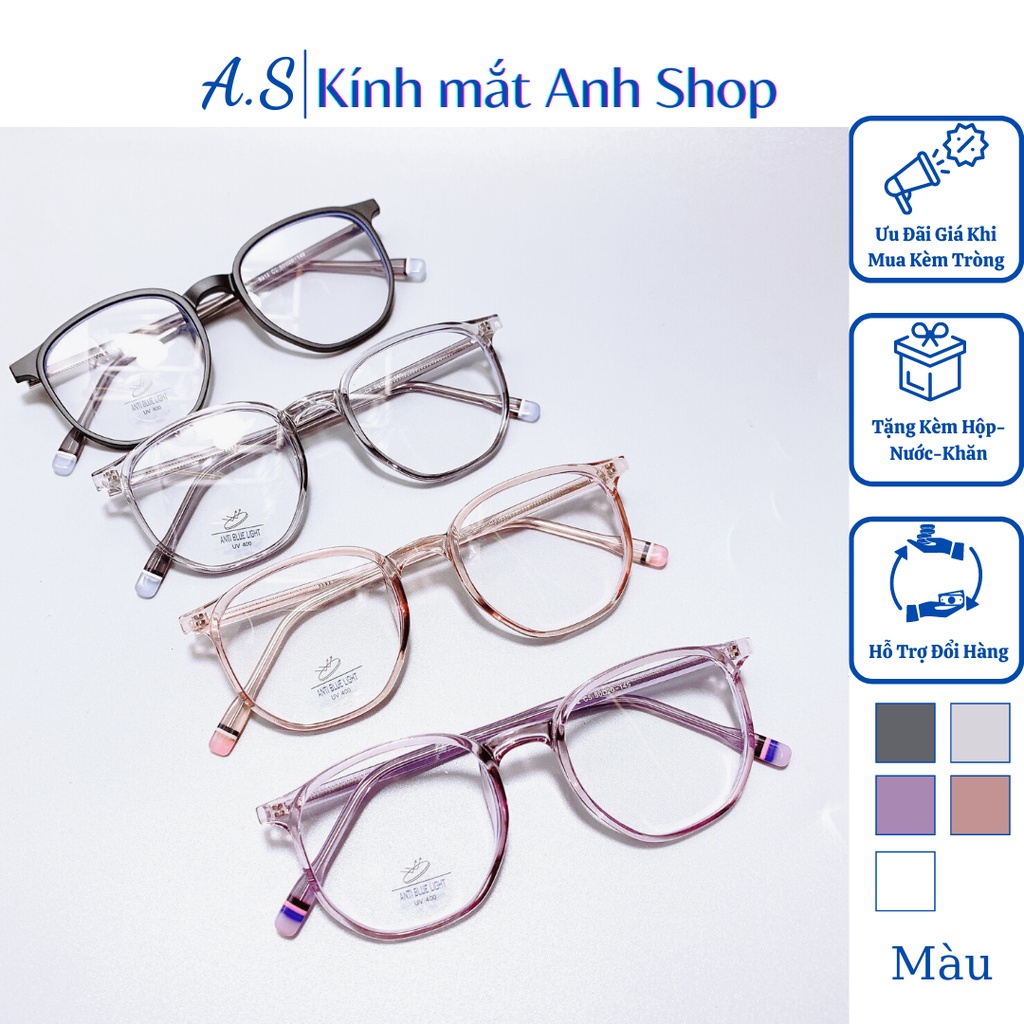 Gọng kính bầu vuông lục giác thời trang chất liệu nhựa dẻo cốt kim loại bền đẹp nhận cắt cận viễn loạn 8312