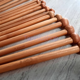 Cặp kim đan len bằng gỗ chiều dài 25cm, 35cm