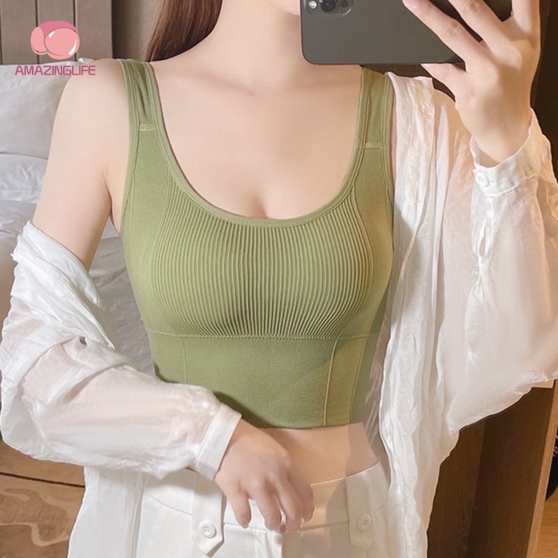 [Amazinglife] Áo Lót Thể Thao Nâng Ngực Thời Trang Đường Phố Gợi Cảm Thoáng Khí Cho Nữ