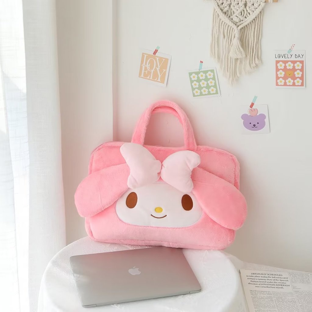 Túi đựng laptop chống sốc in họa tiết Kuromi hoạt hình kích thước 45x31cm