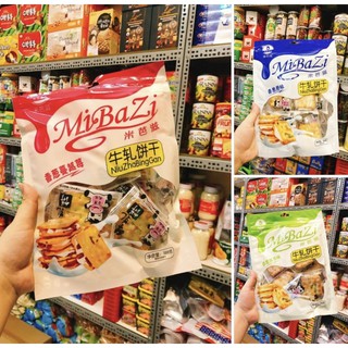 bánh quy Đài Loan nhân kem sữa bò nougat mibazi