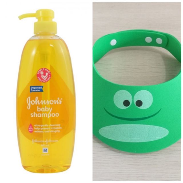 Combo dầu gội Jonhson's Baby 800ml + nón gội đầu cho bé