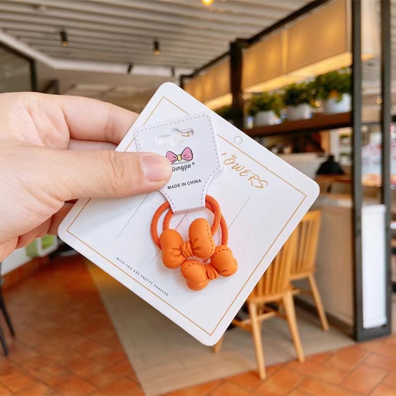 Dây Cột Tóc Cao Su Thắt Nơ Nhiều Màu Phong Cách Hàn Quốc Dễ Thương