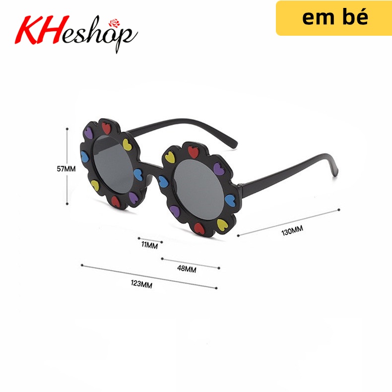 [Siêu Sale] Kính Râm sinh nhật cho BÉ bông hoa trái tim cute xinh xỉu mã Y2502