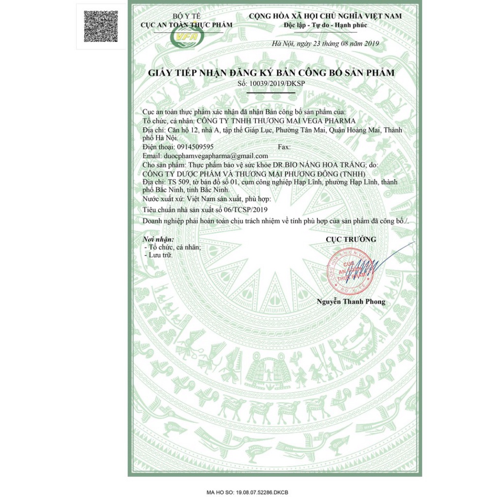 Dr Bio Náng Hoa Trắng cải thiện chức năng tuyến tiền liệt