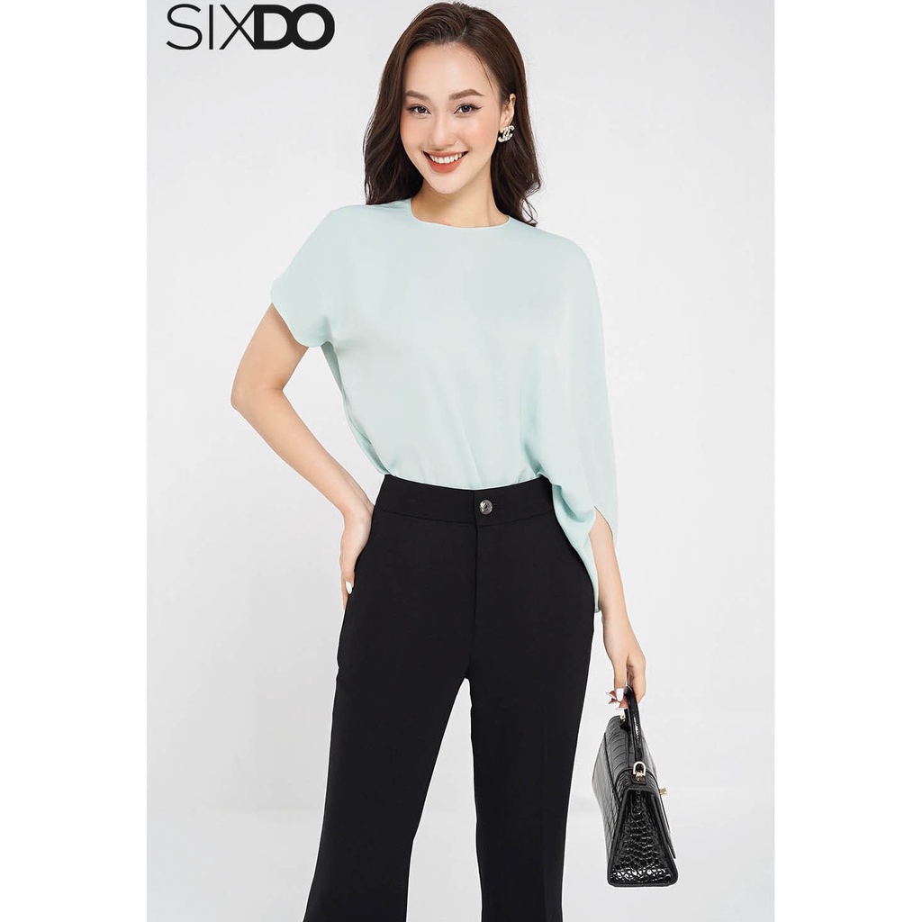 Áo lụa kiểu nữ cánh dơi một bên SIXDO