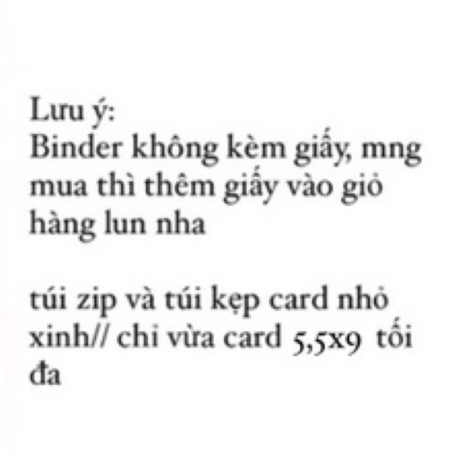 Sổ còng mini binder ba còng(có sẵn)