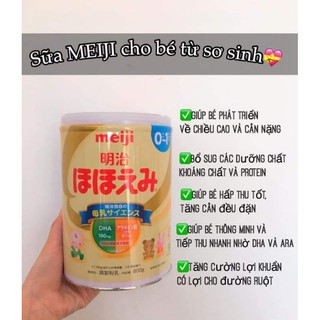 (Hàng bill mẫu mới) Sữa meiji dành cho trẻ từ 0 đến 1 tuổi