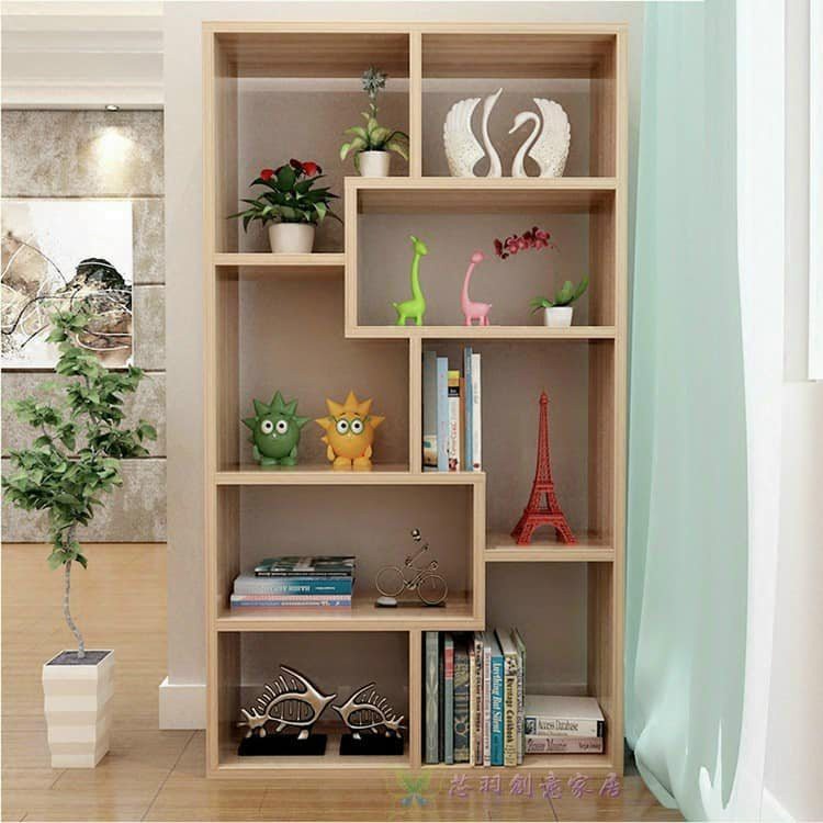Kệ Gỗ Để Sàn Nhiều Tấng Nhiều Ngăn Lắp Ghép,Tủ, Kệ Để Đầu Giường Vuông Ngăn Kéo Màu Gỗ 40 x 26 x 32.5cm